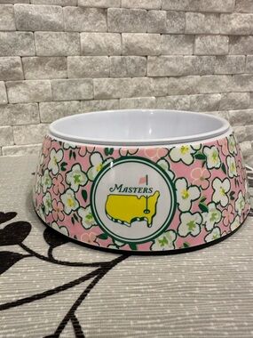 Masters Pink Floral Pet Bowl with White Interior